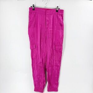 ✅ ANTHROPOLOGIE Vibrant Pink‎ Cargo Pants SIZE SMALL